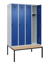 C+P Spind Evolo PLUS 0490507-32 mit Bank 3 Abt.400mm Drehriegel (HxBxT) 2120x1200x815mm 9016/3015
