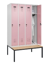 C+P Spind Evolo PLUS 0490507-32 mit Bank 3 Abt.400mm Drehriegel (HxBxT) 2120x1200x815mm 9016/3015