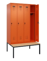 C+P Spind Evolo PLUS 0490507-30 mit Bank 3 Abt.300mm Drehriegel (HxBxT) 2120x900x815mm 0010/0010