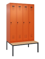 C+P Spind Evolo PLUS 0490507-30 mit Bank 3 Abt.300mm Drehriegel (HxBxT) 2120x900x815mm 0010/0010