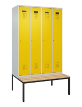 C+P Spind Evolo PLUS 0490507-32 mit Bank 3 Abt.400mm Drehriegel (HxBxT) 2120x1200x815mm 9016/3015