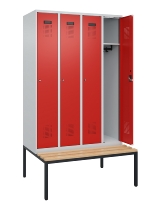 C+P Spind Evolo PLUS 0490507-32 mit Bank 3 Abt.400mm Drehriegel (HxBxT) 2120x1200x815mm 9016/3015