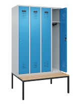 C+P Spind Evolo PLUS 0490507-32 mit Bank 3 Abt.400mm Drehriegel (HxBxT) 2120x1200x815mm 9016/3015