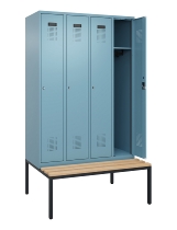 C+P Spind Evolo PLUS 0490507-30 mit Bank 3 Abt.300mm Drehriegel (HxBxT) 2120x900x815mm 0010/0010