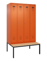 C+P Spind Evolo PLUS 0490507-30 mit Bank 3 Abt.300mm Drehriegel (HxBxT) 2120x900x815mm 0010/0010