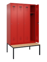 C+P Spind Evolo PLUS 0490507-30 mit Bank 3 Abt.300mm Drehriegel (HxBxT) 2120x900x815mm 0010/0010