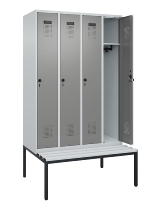 C+P Spind Evolo PLUS 0490507-12 mit Bank 1 Abt.400mm Drehriegel (HxBxT) 2120x400x815mm 7035/6011