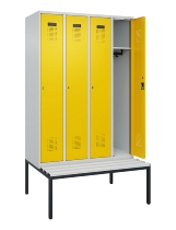 C+P Spind Evolo PLUS 0490507-12 mit Bank 1 Abt.400mm Drehriegel (HxBxT) 2120x400x815mm 7035/6011