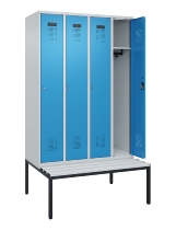 C+P Spind Evolo PLUS 0490507-12 mit Bank 1 Abt.400mm Drehriegel (HxBxT) 2120x400x815mm 7035/6011