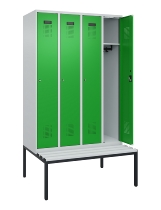 C+P Spind Evolo PLUS 0490507-12 mit Bank 1 Abt.400mm Drehriegel (HxBxT) 2120x400x815mm 7035/6011