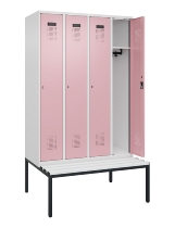C+P Spind Evolo PLUS 0490507-12 mit Bank 1 Abt.400mm Drehriegel (HxBxT) 2120x400x815mm 7035/6011