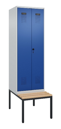 C+P PSA Doppel-Spind Evolo PLUS 0490527-20 Bank 2 Abt.je 300mm Drehriegel (HxBxT) 2120x600x815mm 7035/0004