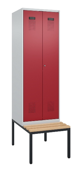 C+P PSA Doppel-Spind Evolo PLUS 0490527-20 Bank 2 Abt.je 300mm Drehriegel (HxBxT) 2120x600x815mm 7035/0004