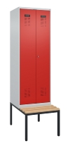 C+P PSA Doppel-Spind Evolo PLUS 0490527-20 Bank 2 Abt.je 300mm Drehriegel (HxBxT) 2120x600x815mm 7035/0004