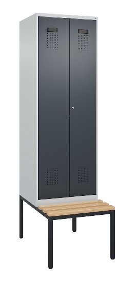 C+P PSA Doppel-Spind Evolo PLUS 0490527-20 Bank 2 Abt.je 300mm Drehriegel (HxBxT) 2120x600x815mm 7035/0004