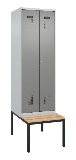 C+P PSA Doppel-Spind Evolo PLUS 0490527-20 Bank 2 Abt.je 300mm Drehriegel (HxBxT) 2120x600x815mm 7035/0004