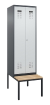 C+P PSA Doppel-Spind Evolo PLUS 0490527-20 Bank 2 Abt.je 300mm Drehriegel (HxBxT) 2120x600x815mm 7035/0004