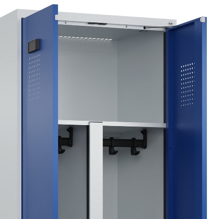 C+P PSA Doppel-Spind Evolo PLUS 0490527-20 Bank 2 Abt.je 300mm Drehriegel (HxBxT) 2120x600x815mm 7035/1023