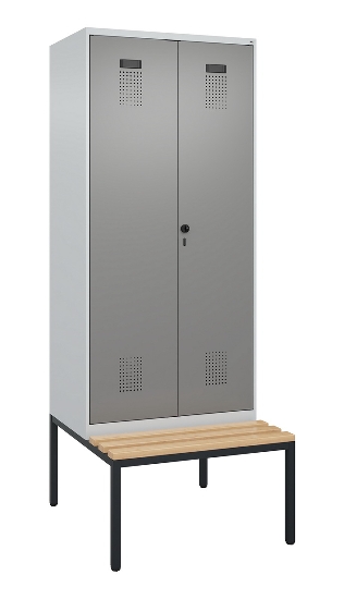 C+P PSA Doppel-Spind Evolo PLUS 0490527-20 Bank 2 Abt.je 300mm Drehriegel (HxBxT) 2120x600x815mm 7035/0004