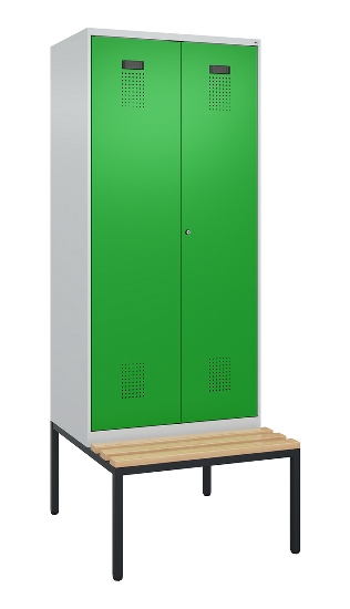 C+P PSA Doppel-Spind Evolo PLUS 0490527-20 Bank 2 Abt.je 300mm Drehriegel (HxBxT) 2120x600x815mm 7035/0004