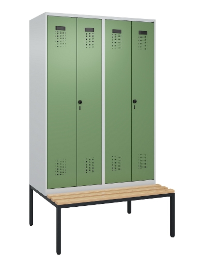 C+P PSA Doppel-Spind Evolo PLUS 0490527-20 Bank 2 Abt.je 300mm Drehriegel (HxBxT) 2120x600x815mm 7035/0004