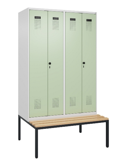 C+P PSA Doppel-Spind Evolo PLUS 0490527-20 Bank 2 Abt.je 300mm Drehriegel (HxBxT) 2120x600x815mm 7035/0004
