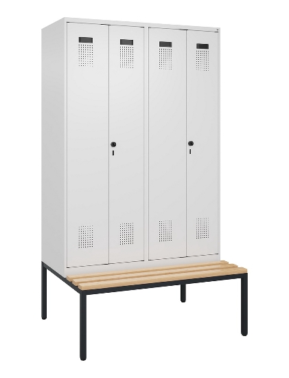 C+P PSA Doppel-Spind Evolo PLUS 0490527-20 Bank 2 Abt.je 300mm Drehriegel (HxBxT) 2120x600x815mm 7035/0004