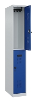 C+P Doppelstock-Spind 049300-32 Evolo PLUS bodenstehend 3 Abt.400mm je 2 Fächer Drehriegel (HxBxT)1850x1200x500mm 9016/6019