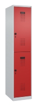 C+P Doppelstock-Spind 049300-32 Evolo PLUS bodenstehend 3 Abt.400mm je 2 Fächer Drehriegel (HxBxT)1850x1200x500mm 9016/6019