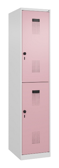 C+P Doppelstock-Spind 049300-32 Evolo PLUS bodenstehend 3 Abt.400mm je 2 Fächer Drehriegel (HxBxT)1850x1200x500mm 9016/6019