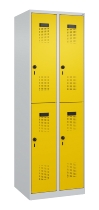C+P Doppelstock-Spind 049300-32 Evolo PLUS bodenstehend 3 Abt.400mm je 2 Fächer Drehriegel (HxBxT)1850x1200x500mm 9016/6019
