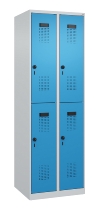 C+P Doppelstock-Spind 049300-32 Evolo PLUS bodenstehend 3 Abt.400mm je 2 Fächer Drehriegel (HxBxT)1850x1200x500mm 9016/6019