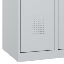 C+P Doppelstock-Spind 049300-32 Evolo PLUS bodenstehend 3 Abt.400mm je 2 Fächer Drehriegel (HxBxT)1850x1200x500mm 9016/6019
