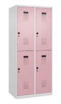 C+P Doppelstock-Spind 049300-32 Evolo PLUS bodenstehend 3 Abt.400mm je 2 Fächer Drehriegel (HxBxT)1850x1200x500mm 9016/6019