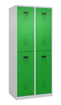 C+P Doppelstock-Spind 049300-32 Evolo PLUS bodenstehend 3 Abt.400mm je 2 Fächer Drehriegel (HxBxT)1850x1200x500mm 9016/6019