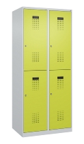 C+P Doppelstock-Spind 049300-32 Evolo PLUS bodenstehend 3 Abt.400mm je 2 Fächer Drehriegel (HxBxT)1850x1200x500mm 9016/6019
