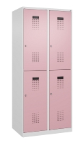 C+P Doppelstock-Spind 049300-32 Evolo PLUS bodenstehend 3 Abt.400mm je 2 Fächer Drehriegel (HxBxT)1850x1200x500mm 9016/6019