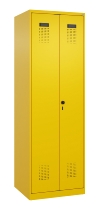 C+P Wäsche-/Garderobenspind Evolo PLUS 049620-22 mit Sockel 2 Abt.je 400mm Zylinder (HxBxT) 1950x800x500mm 6037/6037