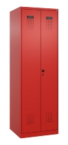 C+P Wäsche-/Garderobenspind Evolo PLUS 049620-22 mit Sockel 2 Abt.je 400mm Zylinder (HxBxT) 1950x800x500mm 6037/6037