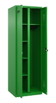 C+P Wäsche-/Garderobenspind Evolo PLUS 049620-22 mit Sockel 2 Abt.je 400mm Zylinder (HxBxT) 1950x800x500mm 6037/6037