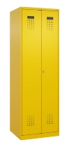 C+P Wäsche-/Garderobenspind Evolo PLUS 049620-22 mit Sockel 2 Abt.je 400mm Zylinder (HxBxT) 1950x800x500mm 6037/6037