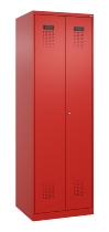 C+P Wäsche-/Garderobenspind Evolo PLUS 049620-22 mit Sockel 2 Abt.je 400mm Zylinder (HxBxT) 1950x800x500mm 6037/6037