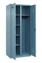 C+P Wäsche-/Garderobenspind Evolo PLUS 049620-22 mit Sockel 2 Abt.je 400mm Zylinder (HxBxT) 1950x800x500mm 6037/6037