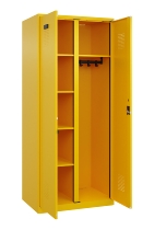 C+P Wäsche-/Garderobenspind Evolo PLUS 049620-22 mit Sockel 2 Abt.je 400mm Zylinder (HxBxT) 1950x800x500mm 6037/6037