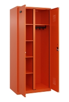 C+P Wäsche-/Garderobenspind Evolo PLUS 049620-22 mit Sockel 2 Abt.je 400mm Zylinder (HxBxT) 1950x800x500mm 6037/6037