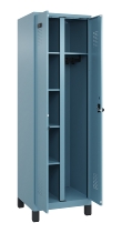 C+P Wäsche-/Garderobenspind Evolo PLUS 049620-22 mit Sockel 2 Abt.je 400mm Zylinder (HxBxT) 1950x800x500mm 6037/6037