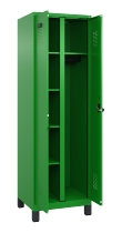 C+P Wäsche-/Garderobenspind Evolo PLUS 049620-22 mit Sockel 2 Abt.je 400mm Zylinder (HxBxT) 1950x800x500mm 6037/6037