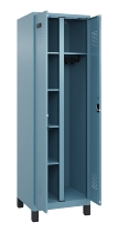 C+P Wäsche-/Garderobenspind Evolo PLUS 049620-22 mit Sockel 2 Abt.je 400mm Zylinder (HxBxT) 1950x800x500mm 6037/6037
