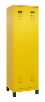 C+P Wäsche-/Garderobenspind Evolo PLUS 049620-22 mit Sockel 2 Abt.je 400mm Zylinder (HxBxT) 1950x800x500mm 6037/6037
