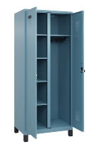 C+P Wäsche-/Garderobenspind Evolo PLUS 049620-22 mit Sockel 2 Abt.je 400mm Zylinder (HxBxT) 1950x800x500mm 6037/6037